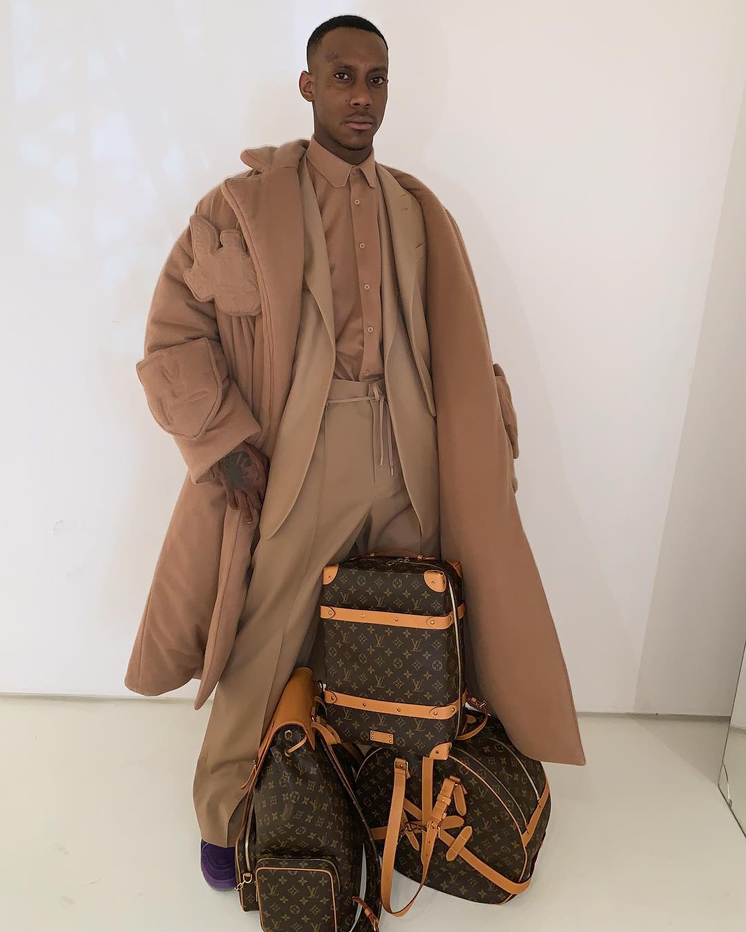 SPOTTED: Octavian Draped in Virgil Abloh's Louis Vuitton Wares