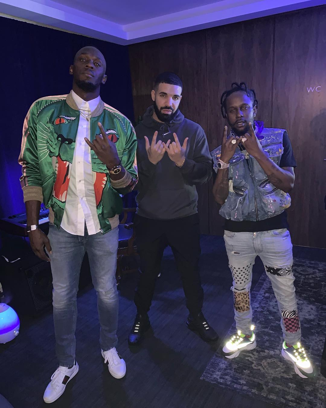 SPOTTED: Drake, Popcaan & Usain Bolt in Gucci, Dior & Nike