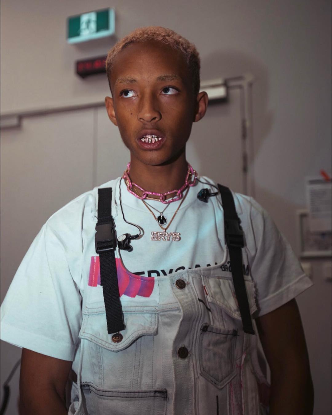 SPOTTED: Jaden Smith Backstage in MSFTSrep & ERYS Necklace