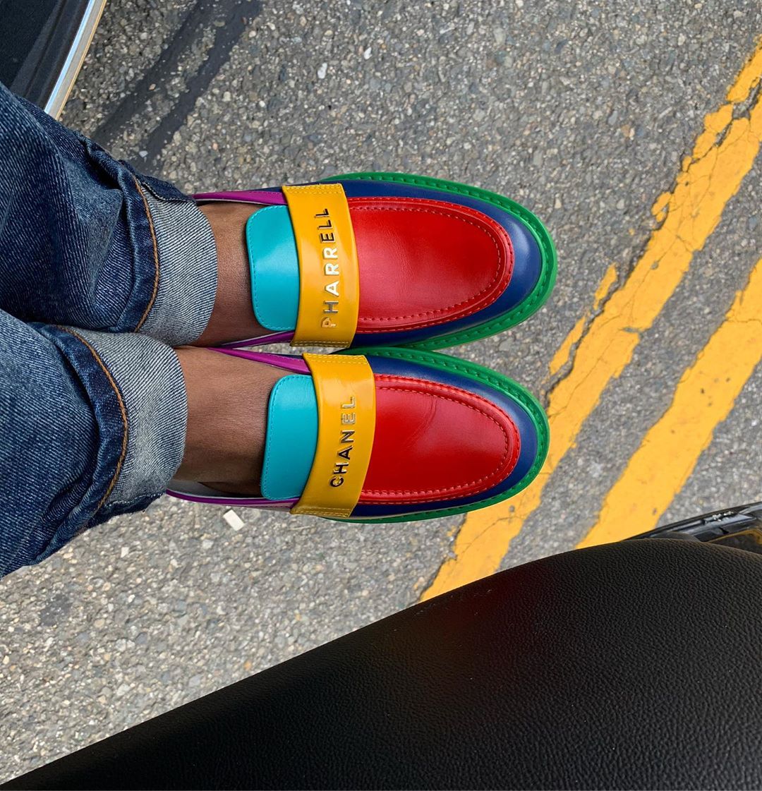 chanel pharrell shoes loafers