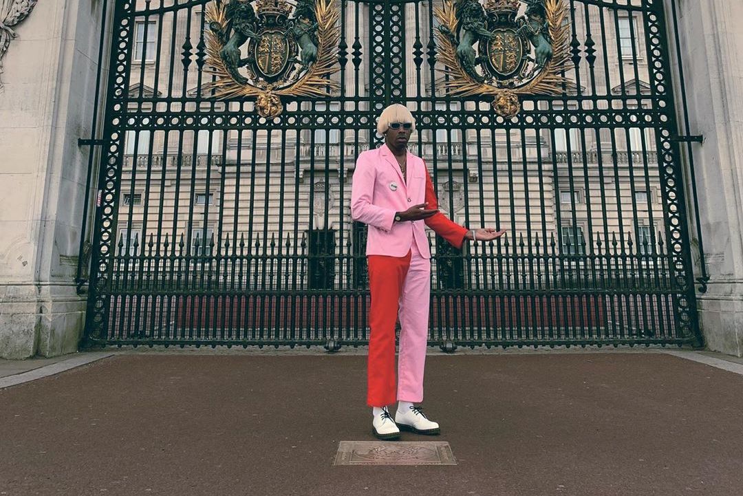 SPOTTED: Tyler The Creator Back in the U.K Sporting Pink & Red Suit