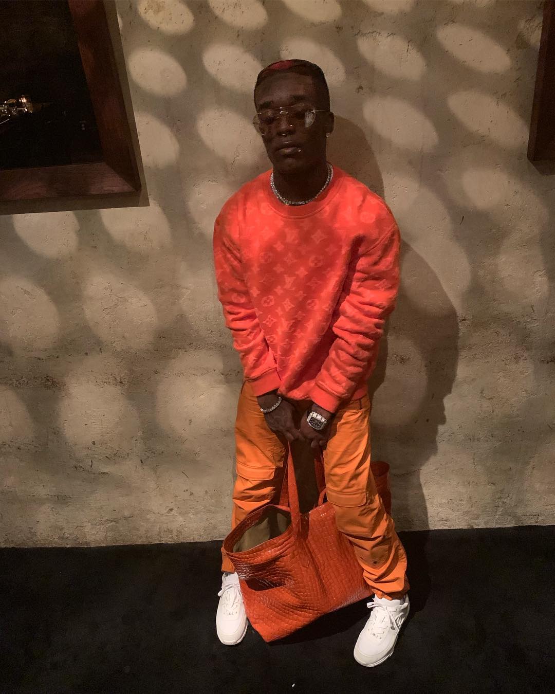 SPOTTED: Lil Uzi Vert Flexes LV by Virgil Abloh & Dior Frames in One-Tone  Orange Fit – PAUSE Online