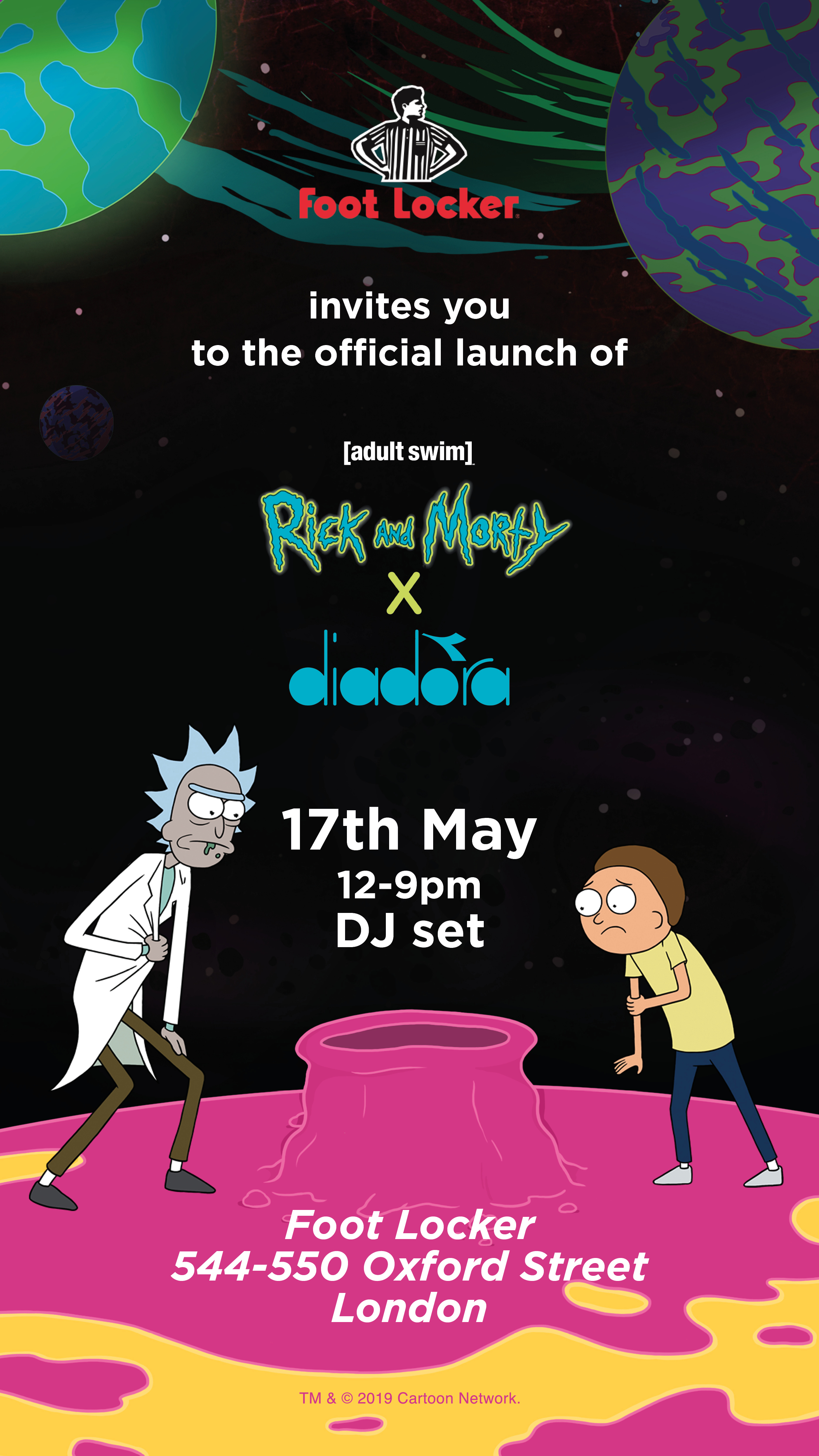 The Diadora x Rick and Morty Collection Launches in Foot Locker, London Tomorrow