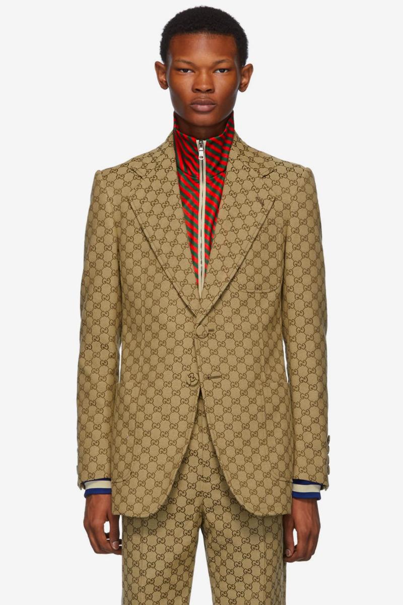 gucci gold suit