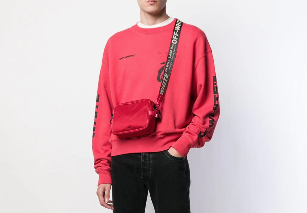 Off-White industrial strap cross-body bag