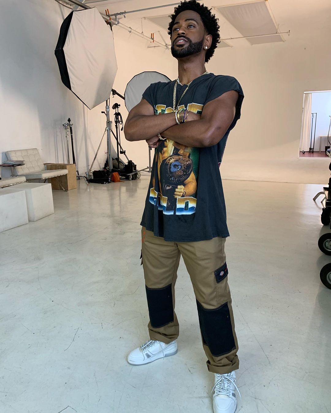 SPOTTED: Big Sean in Vintage Tee & Louis Vuitton by Virgil Abloh