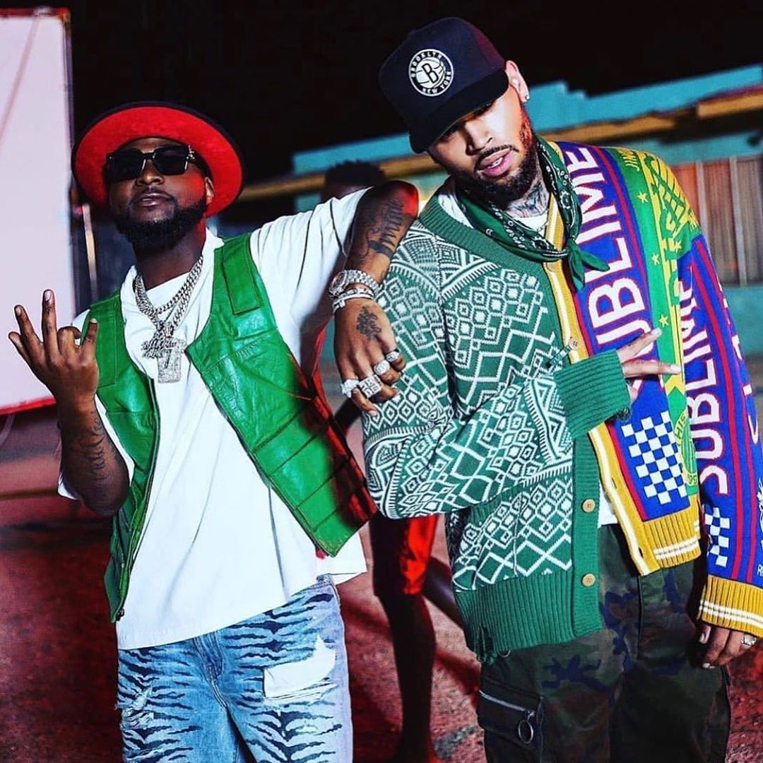 SPOTTED: Chris Brown & Davido Pose in Off-White & Louis Vuitton