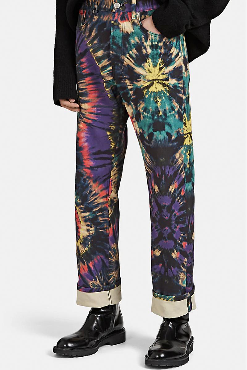 Tie dye denim pants