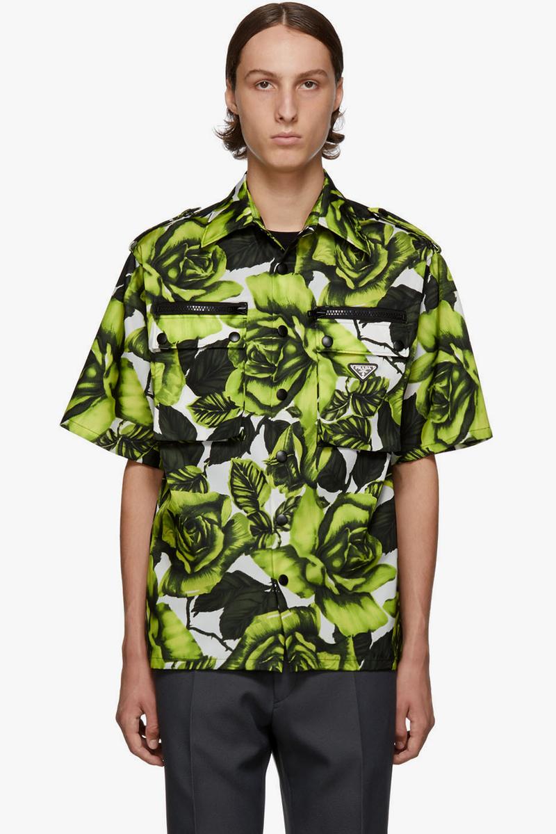 PAUSE or Skip: Prada’s Neon-Hued Rose Print Bowling Shirt – PAUSE ...