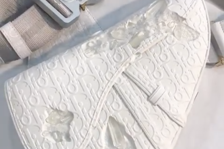 Artist Daniel Arsham Reveals Quartz Crystal Eroded Dior Saddle Bag