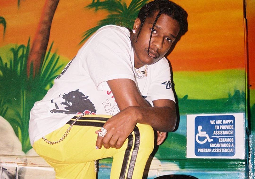 SPOTTTED: A$AP Rocky Pops In Vlone Pants & Air Jordan 1’s
