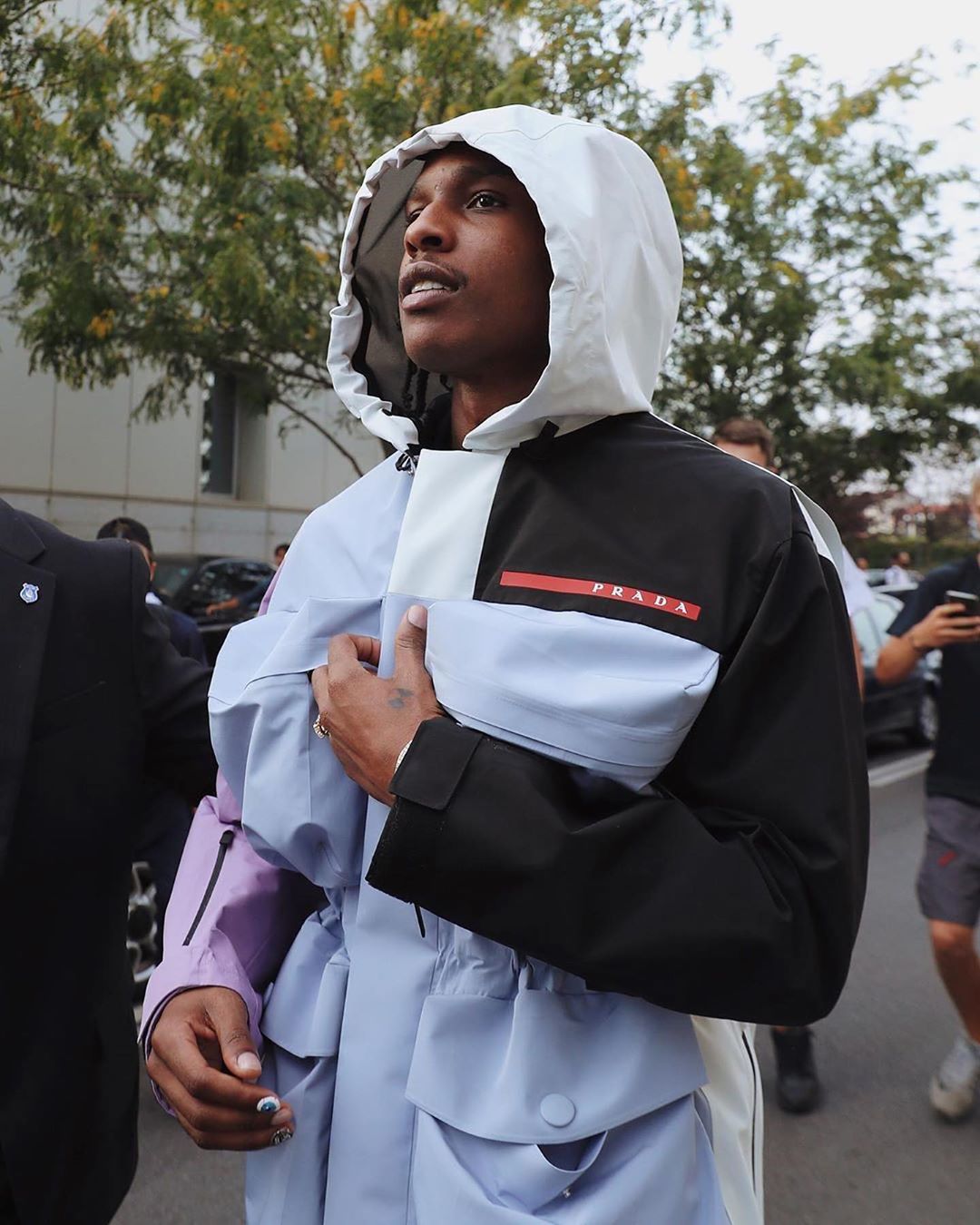 A$AP Rocky Strolls Through Milan In 