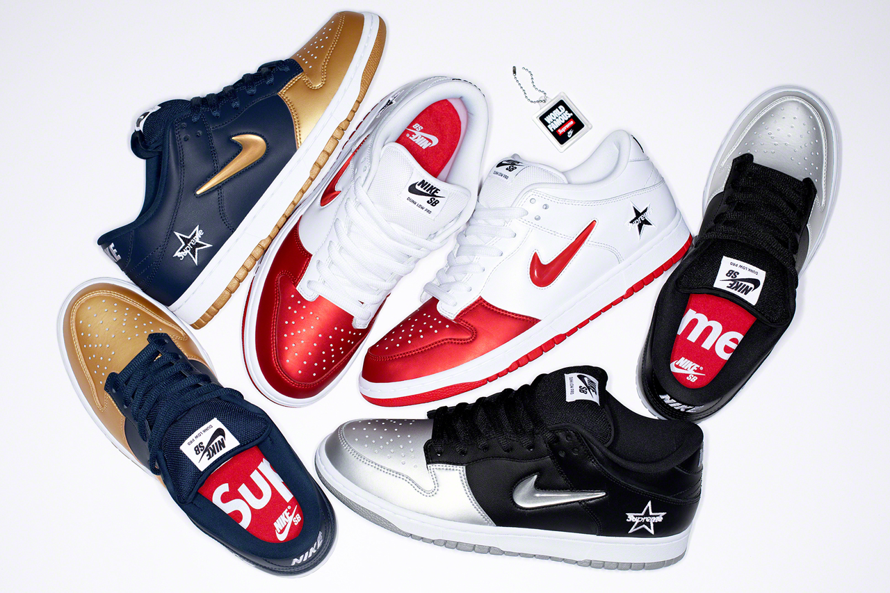 Supreme & Nike Drop Official Look At Upcoming SB Dunk Low Sneaker