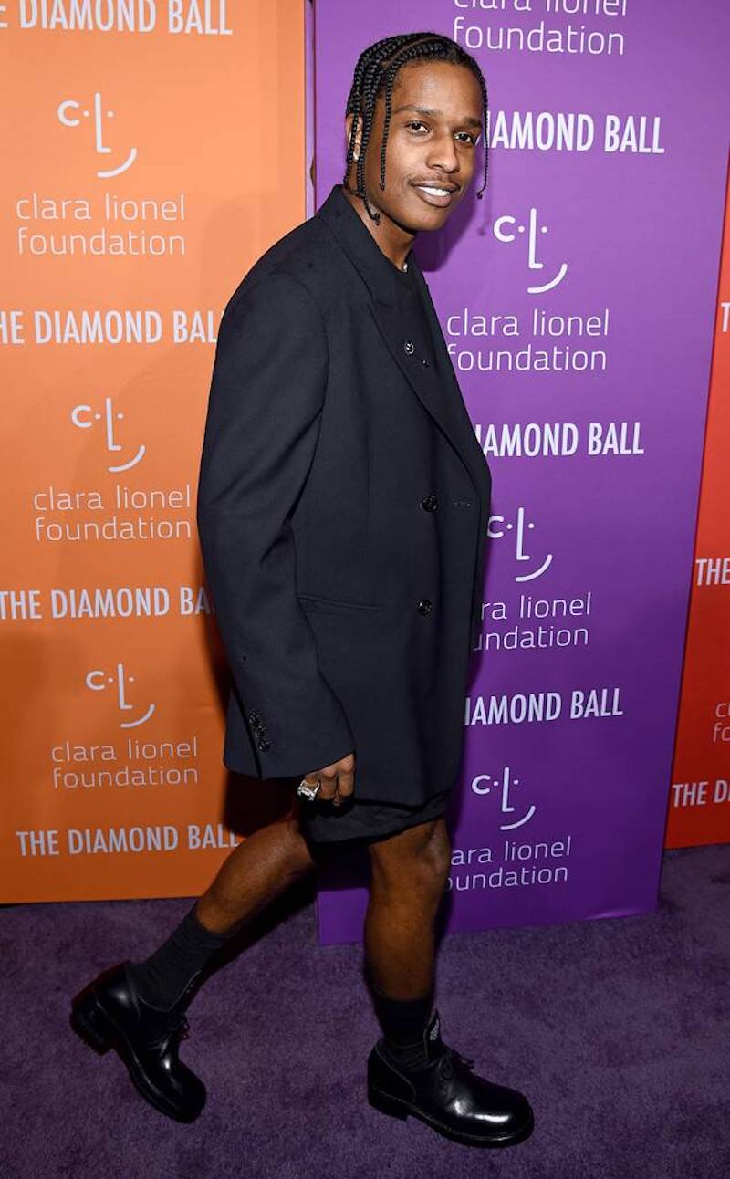 SPOTTED: ASAP Rocky attends Rihanna’s Diamond Ball in Raf Simons
