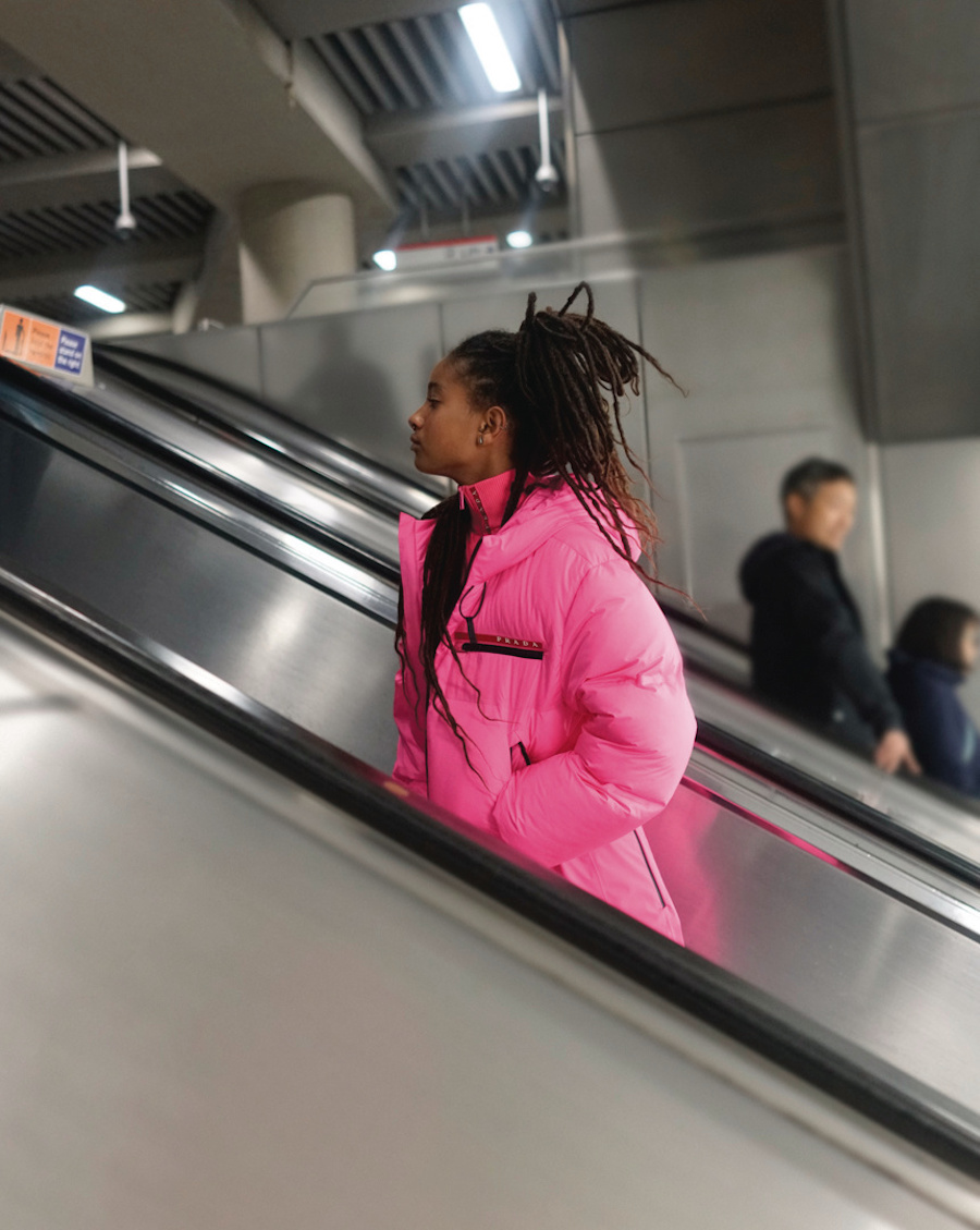 Willow Smith Busks in London Underground for Prada’s Linea Rossa Launch