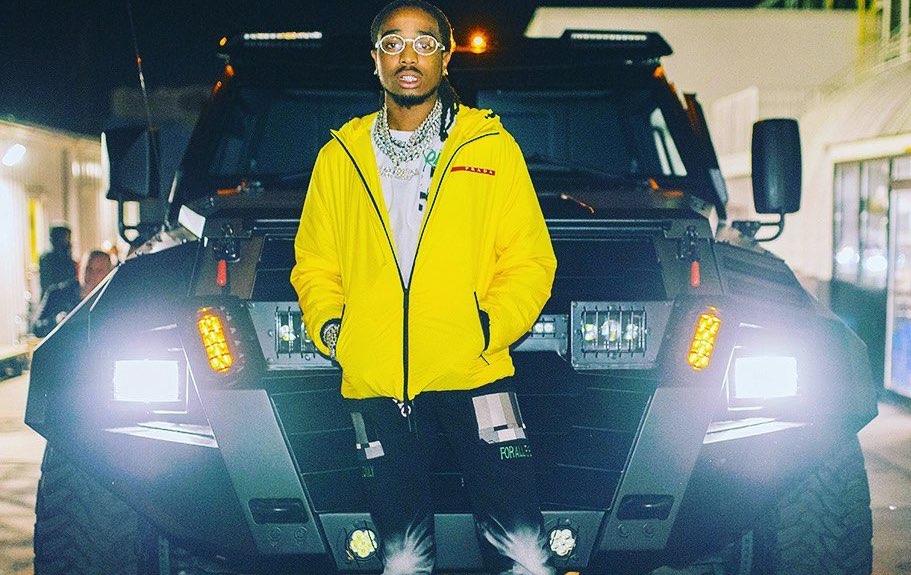 SPOTTED: Quavo Steps Out In Prada Linea Rossa & Off-White™