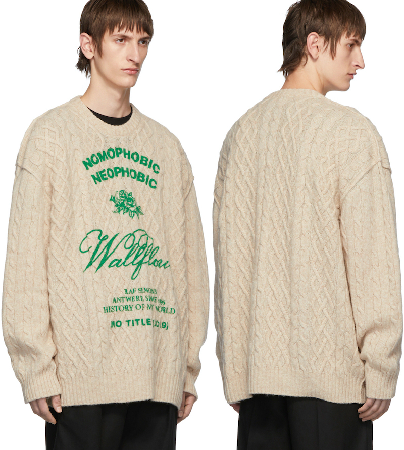 PAUSE or Skip: Raf Simons Aran Wool Sweater