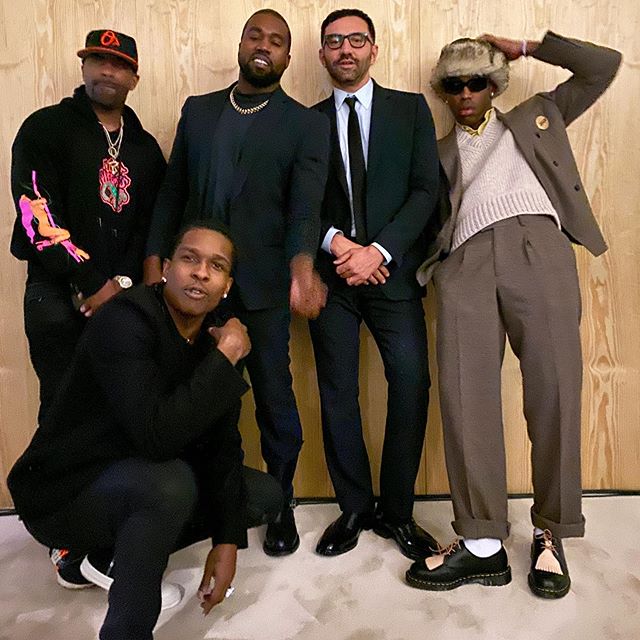SPOTTED: Riccardo Tisci with ASAP Rocky, Ye & Tyler, The Creator