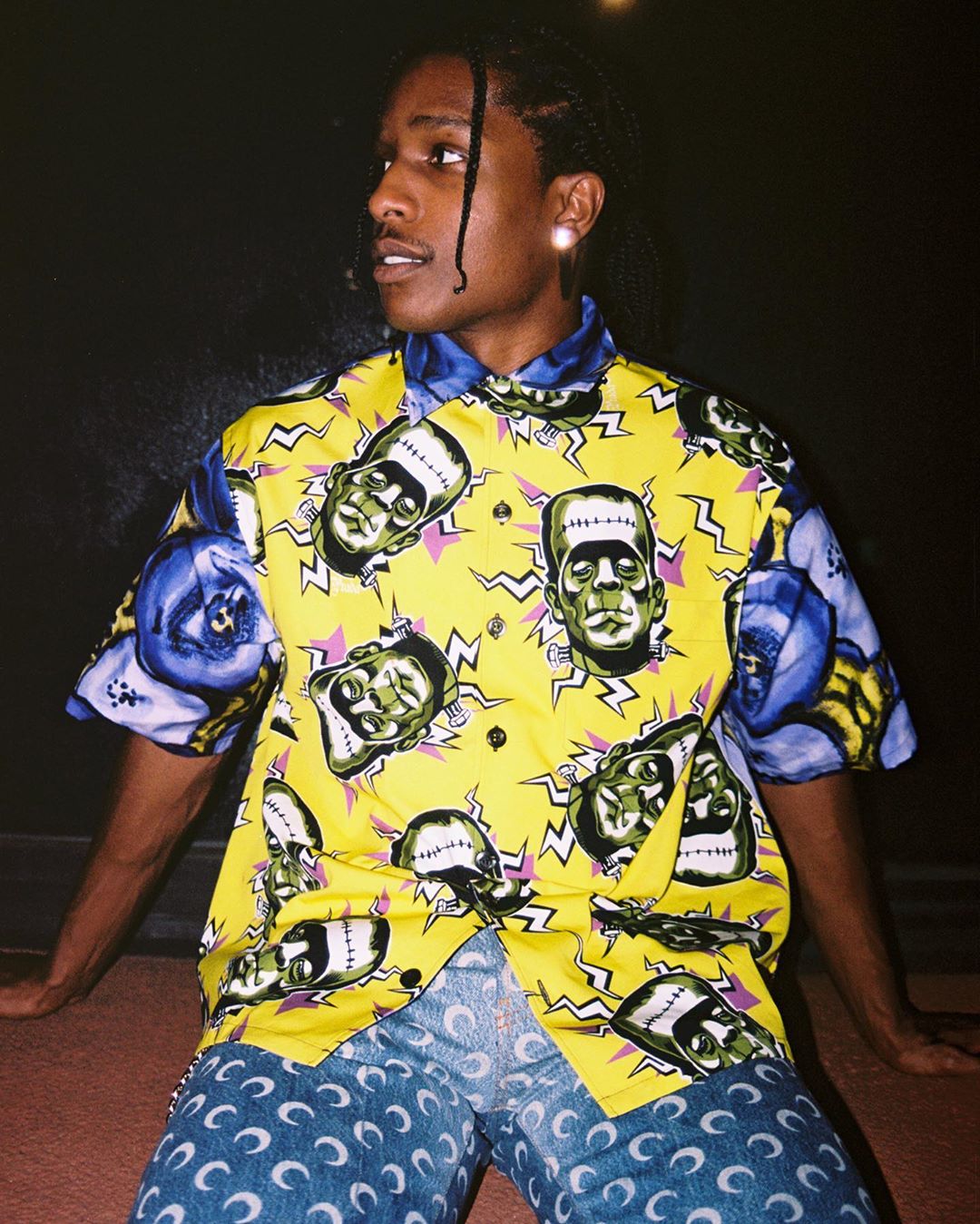 SPOTTED: A$AP Rocky In Prada Shirt & Printed Jeans – PAUSE Online | Men ...