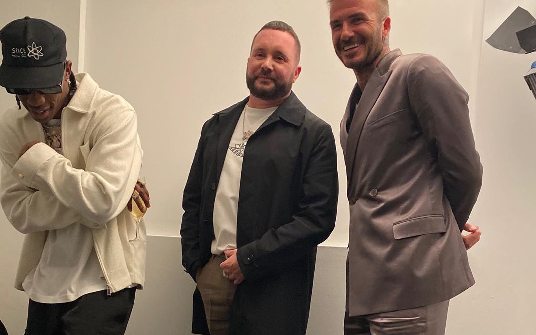 SPOTTED: Kim Jones, Travis Scott & David Beckham Backstage At Dior’s Miami Show