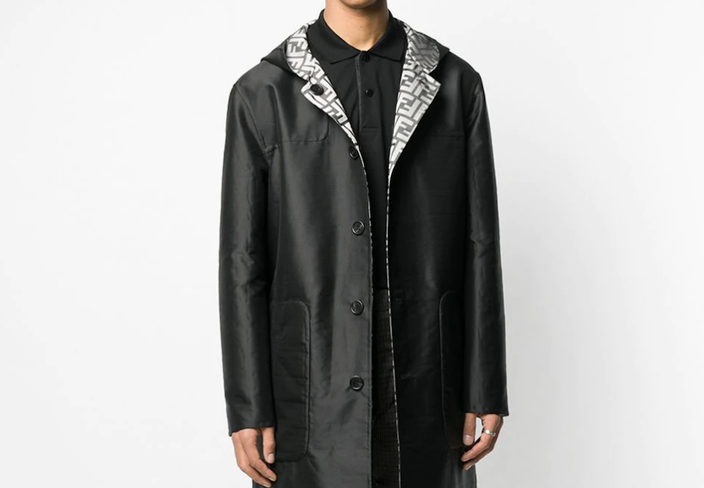 PAUSE or Skip: Fendi Reversible FF Hooded Trench Coat