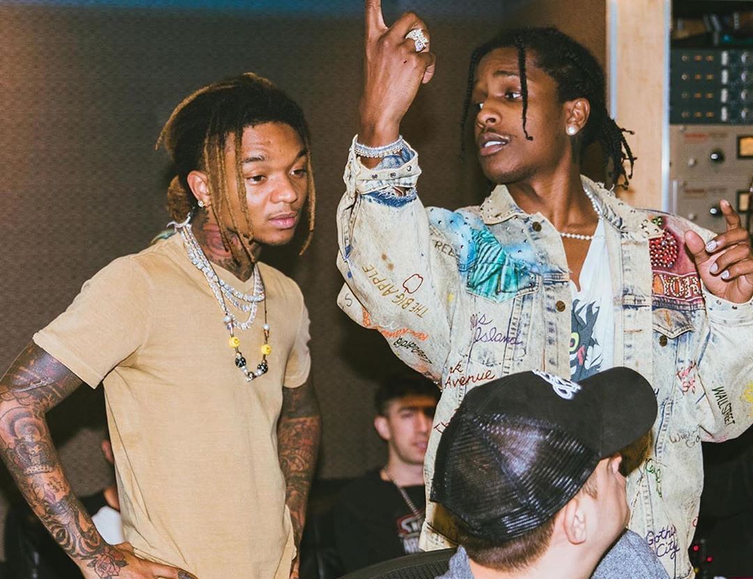 SPOTTED: ASAP Rocky dons Worstok in the Studio with Swaelee