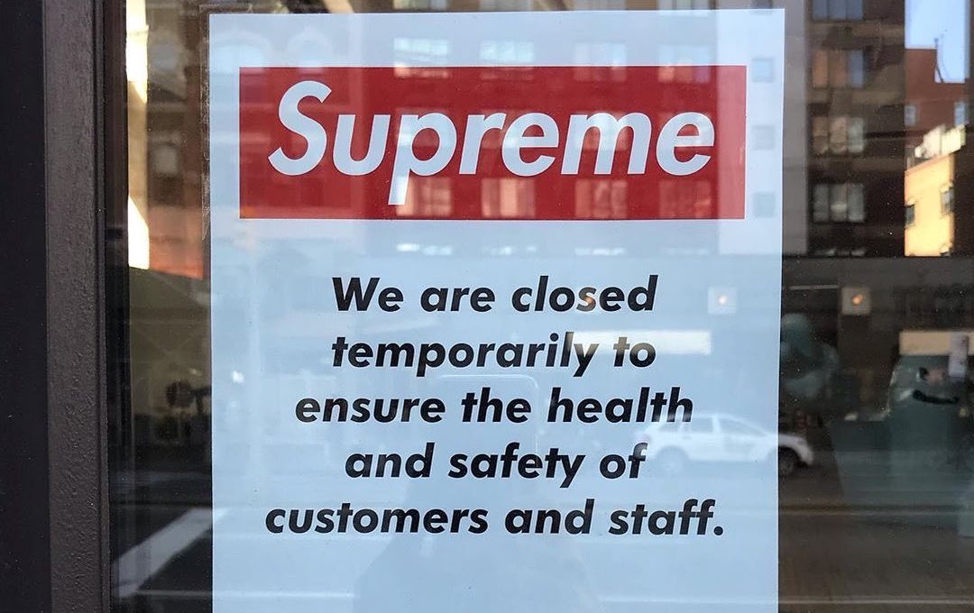 Supreme Is Latest Store To Close All Stores Due To Coronavirus