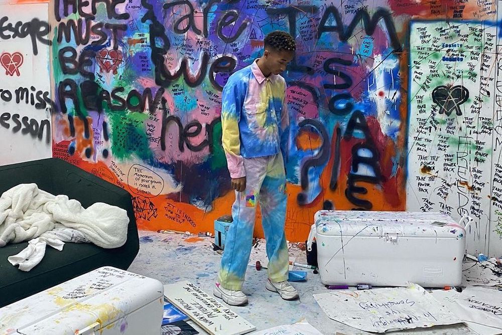 SPOTTED: Jaden Smith dons dyed denim to Willows THE ANXIETY Exhibit