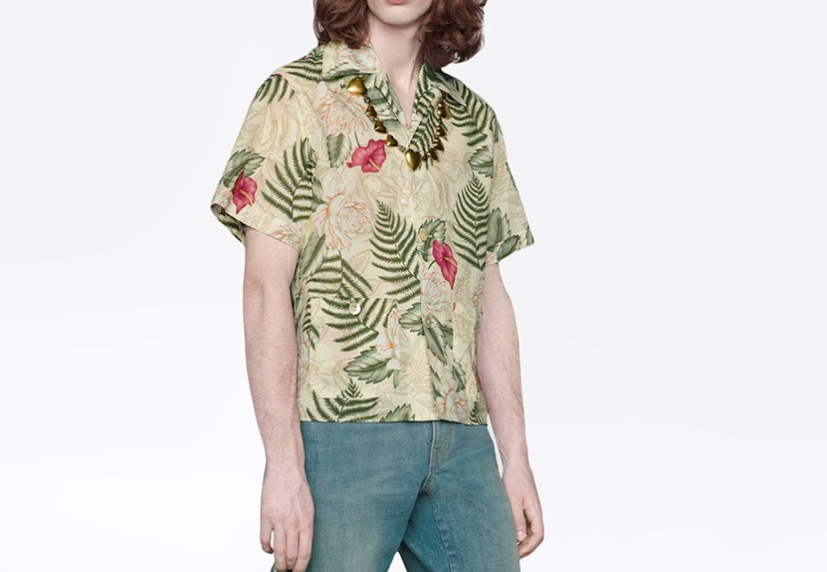 PAUSE or Skip: Gucci Leaf-Print Short Sleeved Shirt