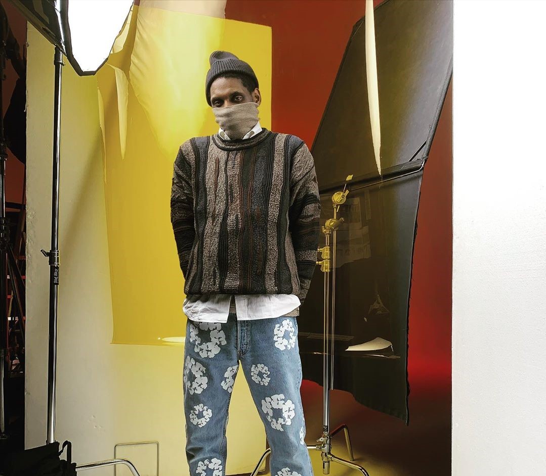 SPOTTED: A$AP Nast poses in Denim Tears Jeans