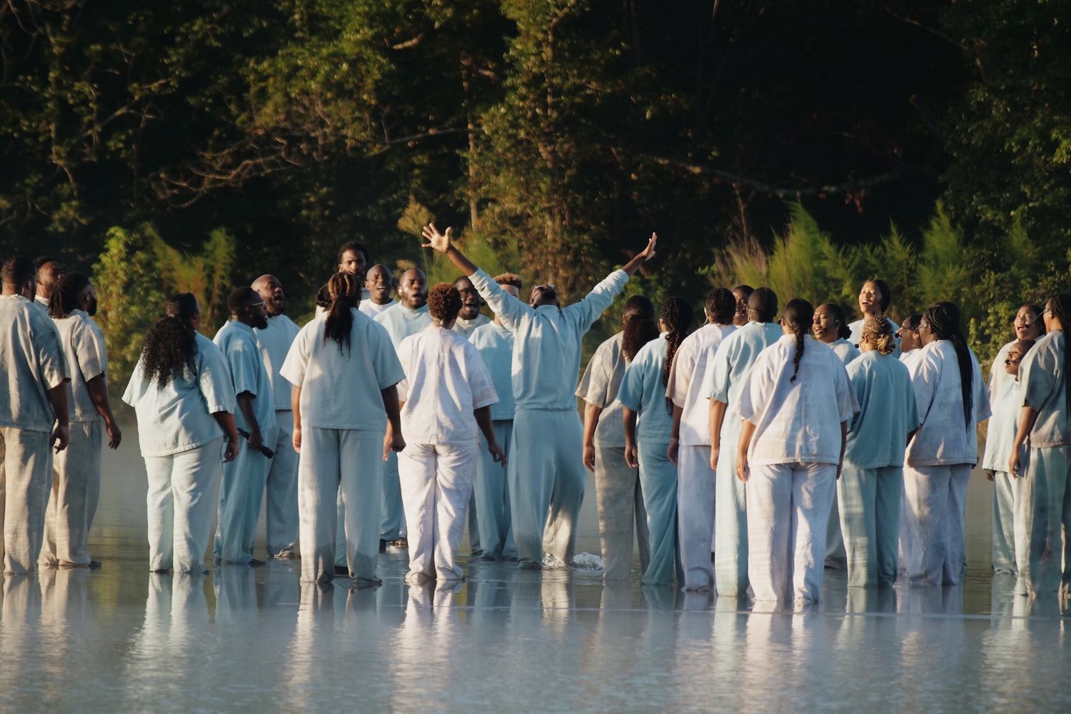 Kanye West Walks on Water During His Sunday Church Service