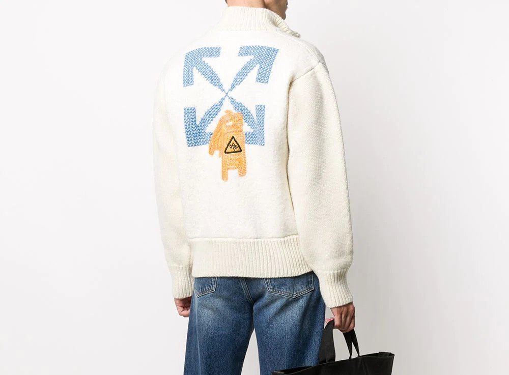 PAUSE or Skip: Off White Pascal Knitted Bomber