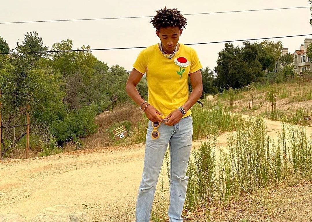 SPOTTED: Jaden Smith Dons Floral Yellow & New Balance