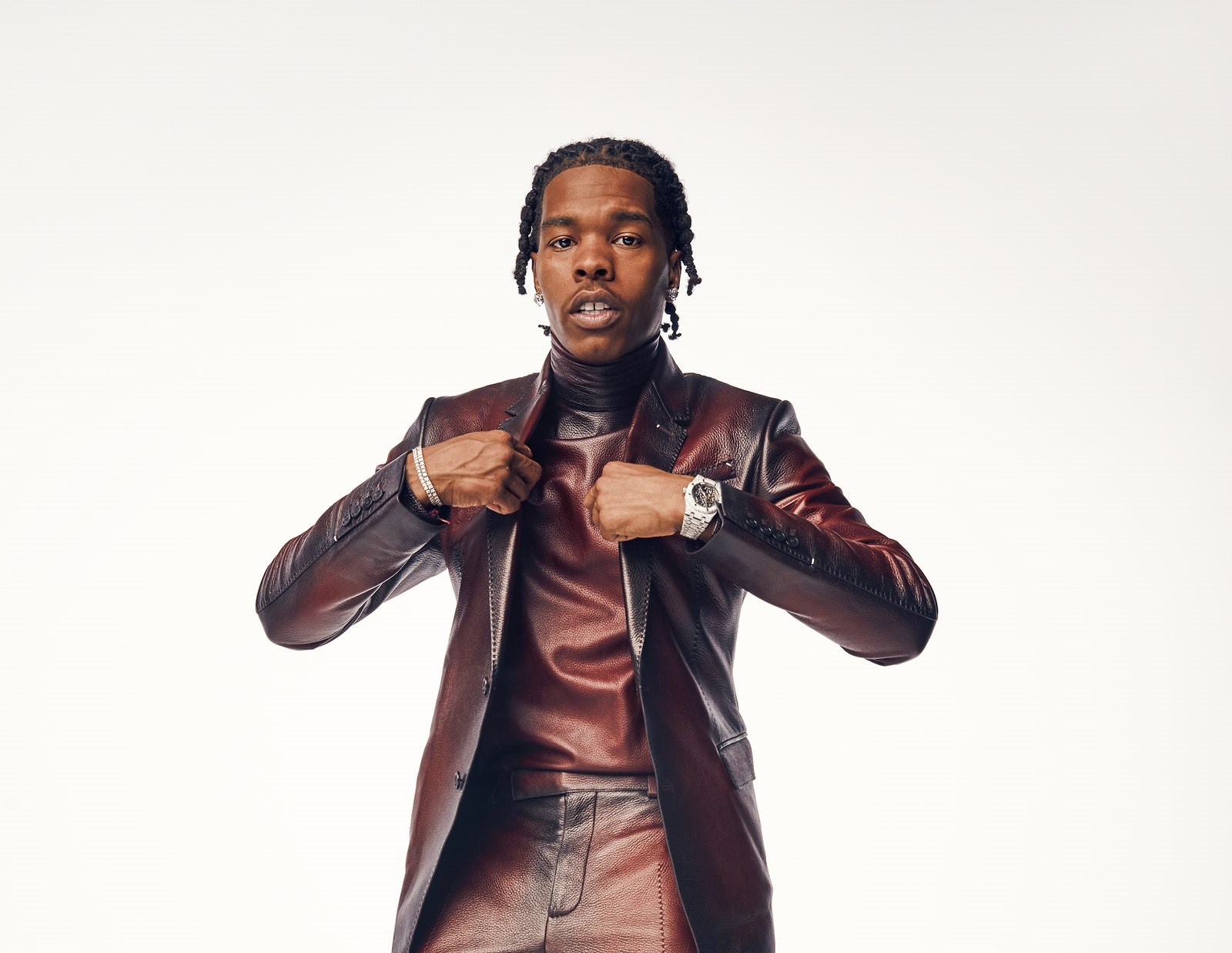 SPOTTED: Lil Baby Rocks Leather Tailoring for GQ