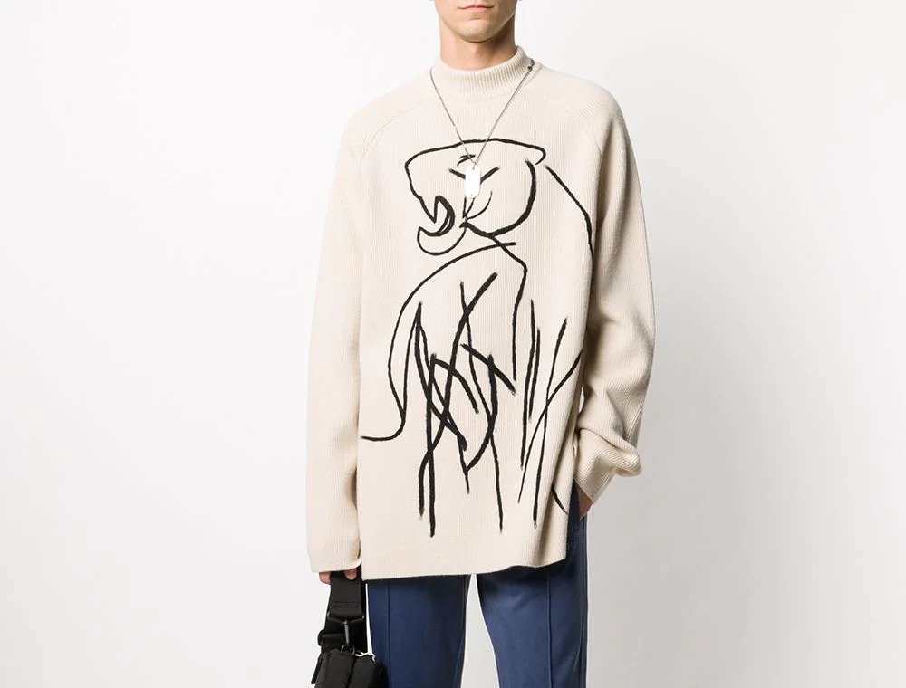 PAUSE or Skip: Kenzo Abstract Print Knitted Jumper