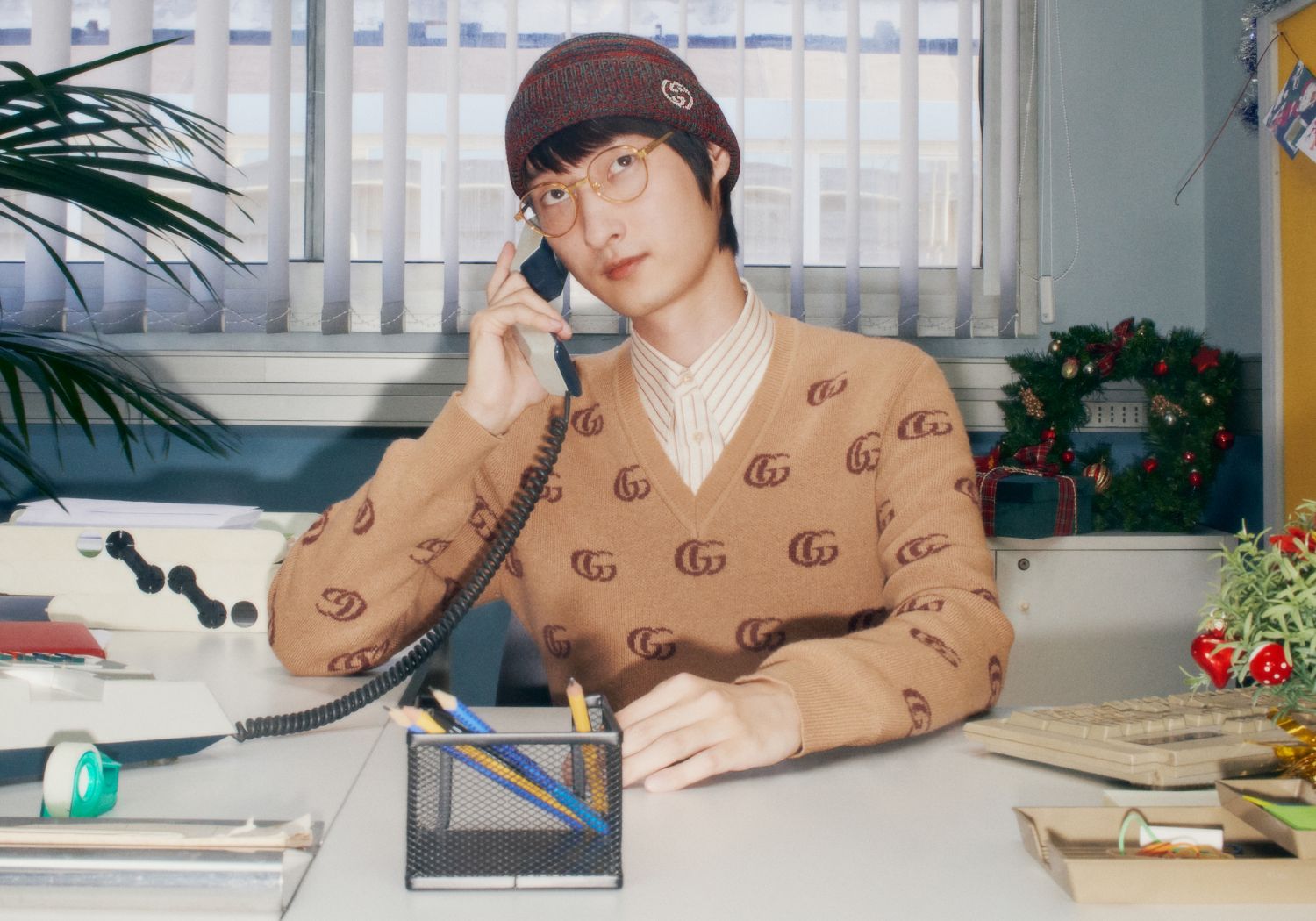 The New Gucci Gift Giving Campaign Is an Ode to the Office Party