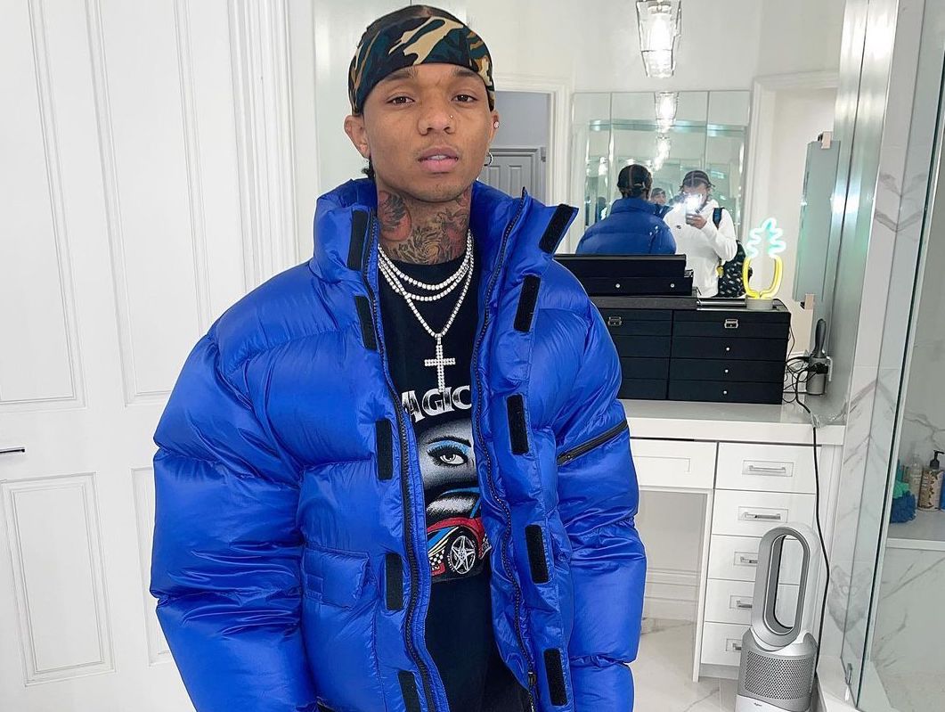 SPOTTED: Swae Lee Showcases Bold Blue Padded Puffer