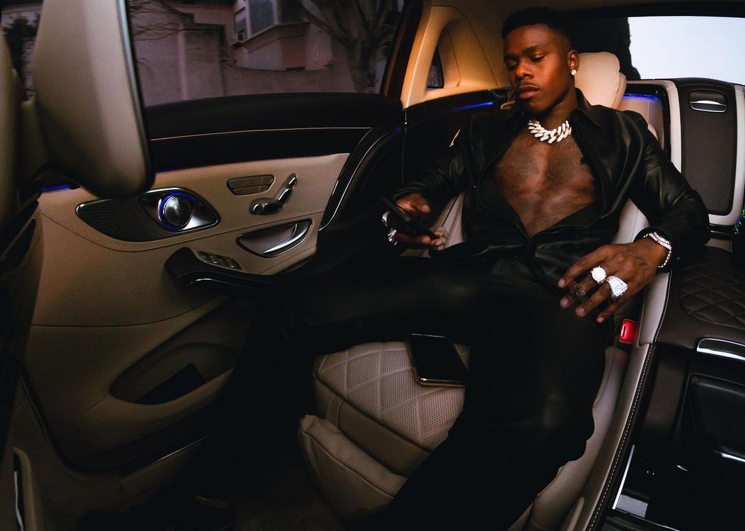 SPOTTED: DaBaby Travels in All-Black-Everything Leather Look