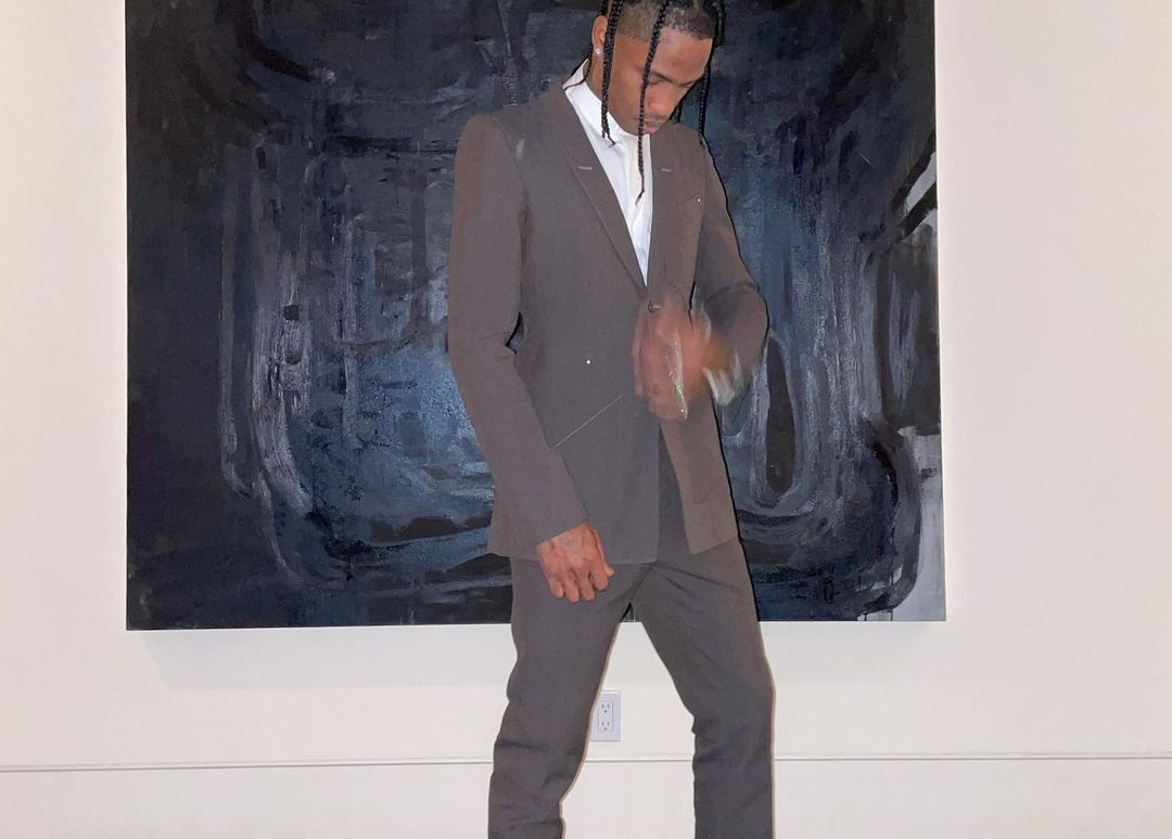 SPOTTED: Travis Scott Rings in the New Year in Tonal Brown Tailoring