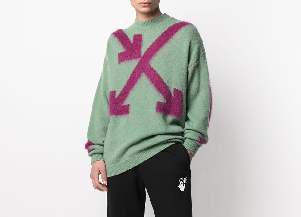 PAUSE or Skip: Off-White Intarsia Arrow-Knit Jumper