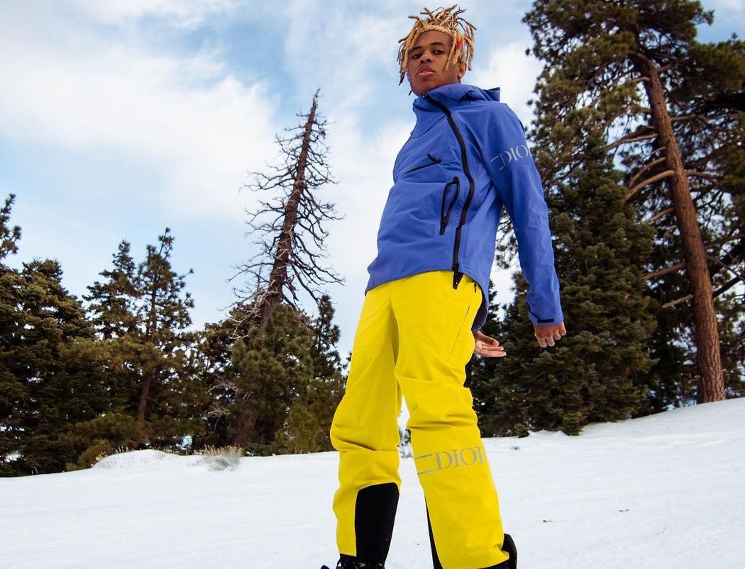 SPOTTED: Kailand Morris goes Snowboarding in Dior Men