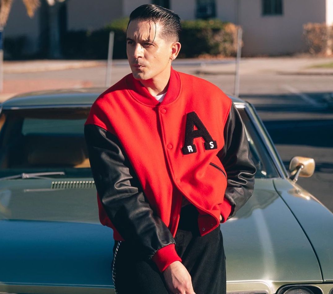 SPOTTED: G-Eazy Serves Varsity Style on Set with Chris Brown
