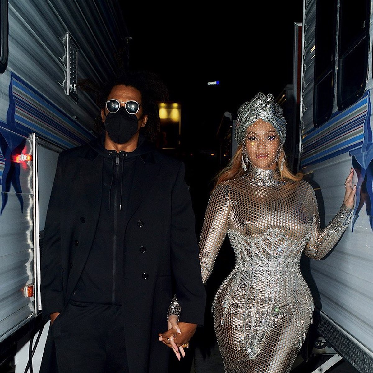 SPOTTED: Beyonce Gleams at Grammys Afterparty in Custom Burberry
