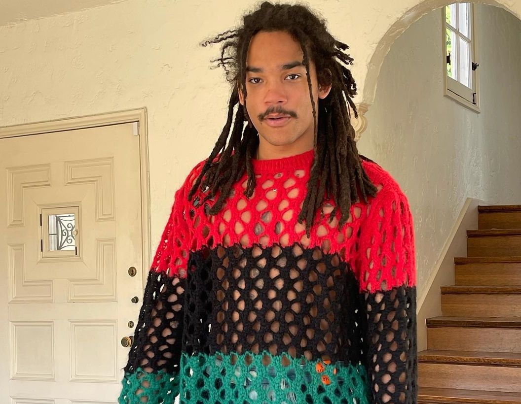SPOTTED: Luka Sabbat in Pending Denim Tears Collection