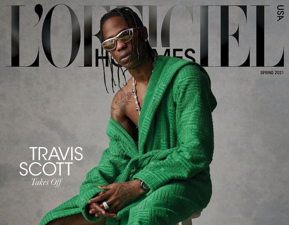 SPOTTED: Travis Scott covers L’OFFICIEL USA Magazine in Bottega Veneta