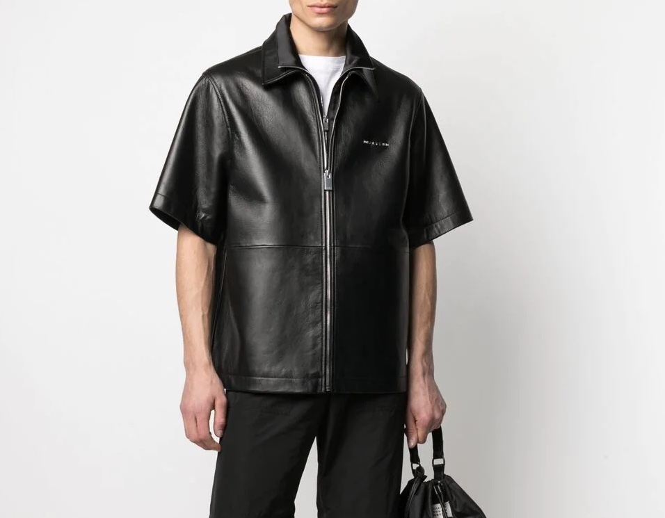PAUSE or Skip: 1017 ALYX 9SM Logo-Plaque Leather Shirt
