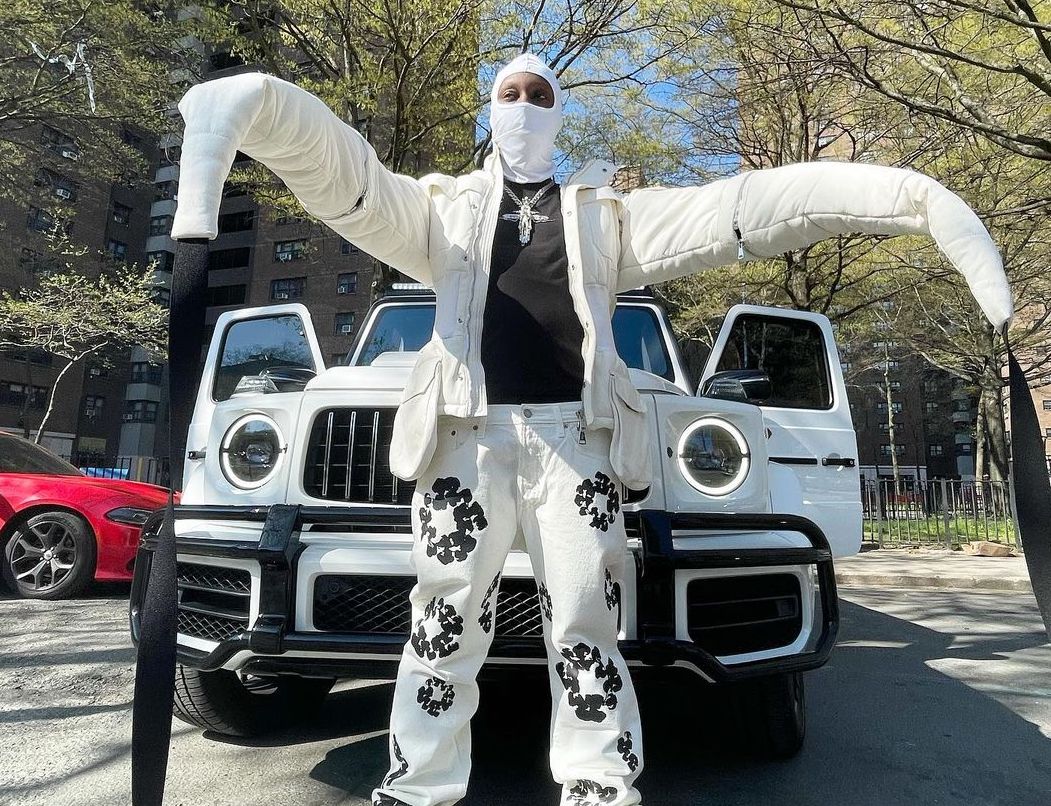 SPOTTED: Bloody Osiris in NYC wearing Hood by Air, Denim Tears & Bottega Veneta