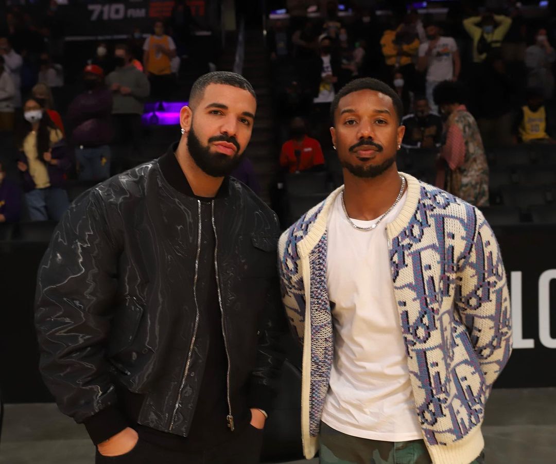 SPOTTED: Drake & Michael B. Jordan Courtside in Dior Men