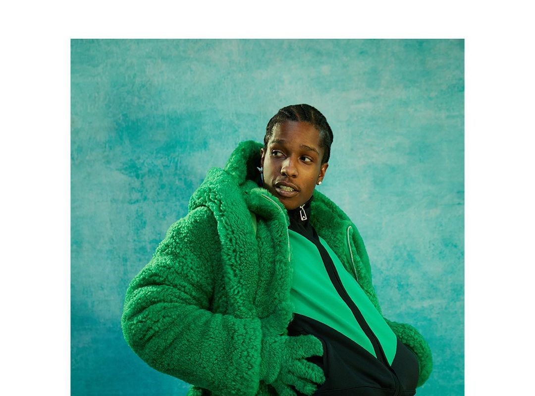SPOTTED: A$AP Rocky Poses in Full Green Bottega Veneta Fit