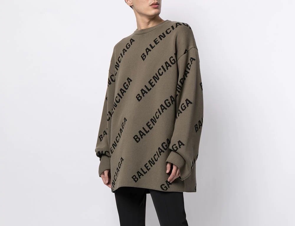PAUSE or Skip: Balenciaga Logo-Intarsia Sweater